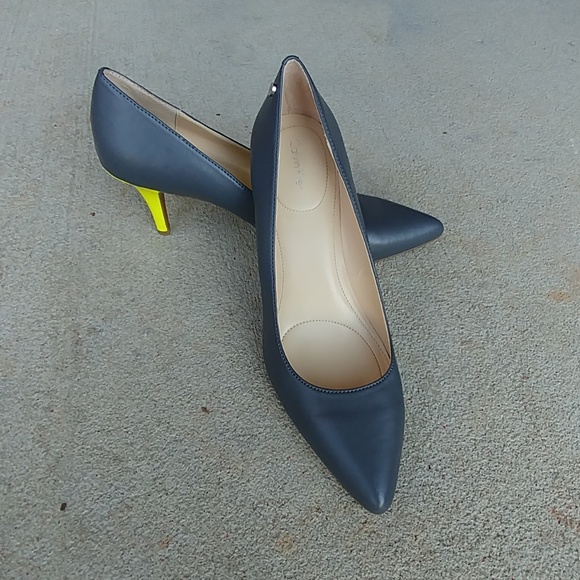 Calvin Klein Shoes - Calvin Klein Ashley neon yellow heel shoes